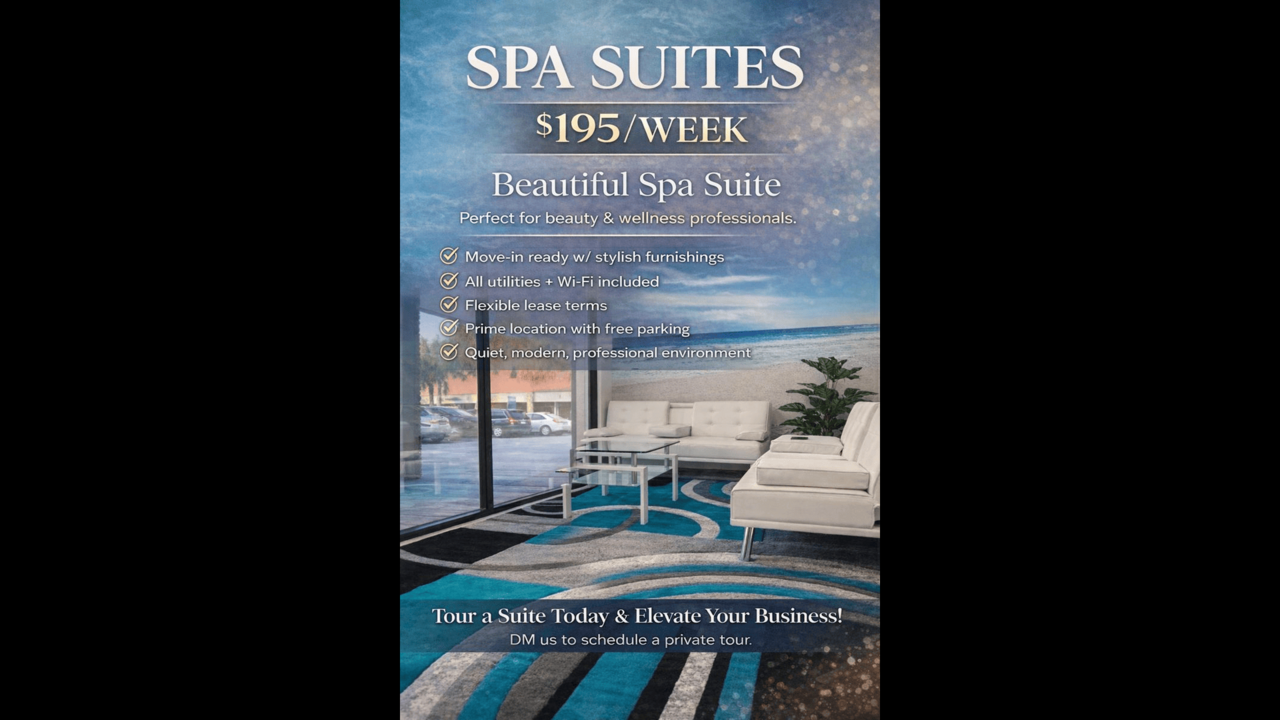 Private Spa Suites for Rent – $195 / Week