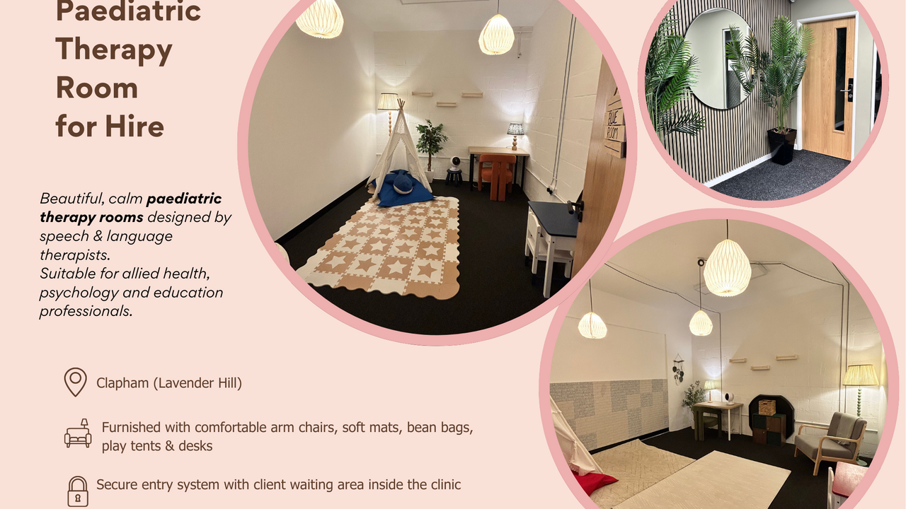 Beautiful Paediatric Therapy Space for allied health and psychology professionals